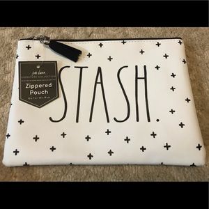 BRAND NEW RaeDunn 10” x 7” STUFF zippered pouch